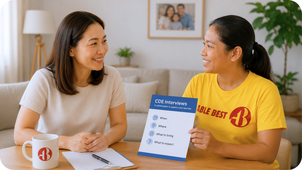 CDE interview for first-time MDW Singapore